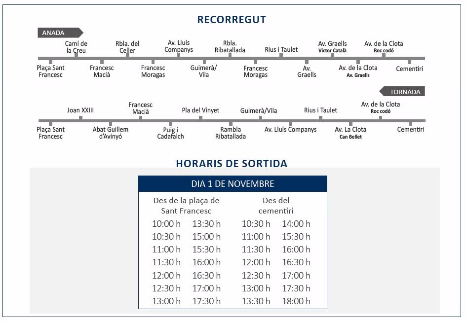 Horari Tots Sants
